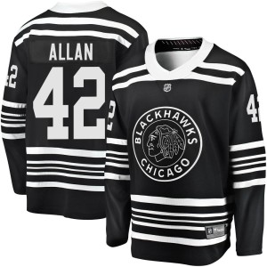 Nolan Allan Men's Fanatics Branded Chicago Blackhawks Premier Black Breakaway Alternate 2019/20 Jersey