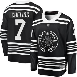 Chris Chelios Men's Fanatics Branded Chicago Blackhawks Premier Black Breakaway Alternate 2019/20 Jersey