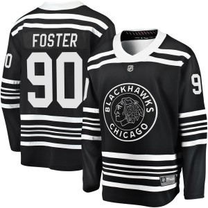 Scott Foster Men's Fanatics Branded Chicago Blackhawks Premier Black Breakaway Alternate 2019/20 Jersey