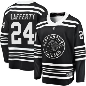 Sam Lafferty Men's Fanatics Branded Chicago Blackhawks Premier Black Breakaway Alternate 2019/20 Jersey