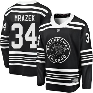 Petr Mrazek Men's Fanatics Branded Chicago Blackhawks Premier Black Breakaway Alternate 2019/20 Jersey