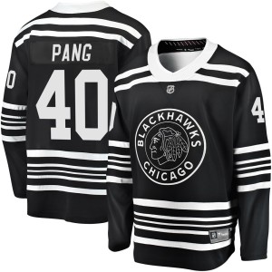 Darren Pang Men's Fanatics Branded Chicago Blackhawks Premier Black Breakaway Alternate 2019/20 Jersey