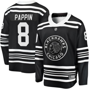 Jim Pappin Men's Fanatics Branded Chicago Blackhawks Premier Black Breakaway Alternate 2019/20 Jersey