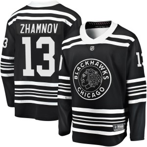 Alex Zhamnov Men's Fanatics Branded Chicago Blackhawks Premier Black Breakaway Alternate 2019/20 Jersey