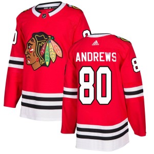 Zach Andrews Men's Adidas Chicago Blackhawks Authentic Red Home Jersey
