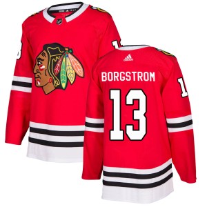 Henrik Borgstrom Men's Adidas Chicago Blackhawks Authentic Red Home Jersey