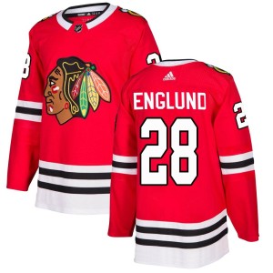Andreas Englund Men's Adidas Chicago Blackhawks Authentic Red Home Jersey