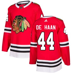 Calvin de Haan Men's Adidas Chicago Blackhawks Authentic Red Home Jersey