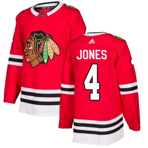 Seth Jones Men's Adidas Chicago Blackhawks Authentic Red Home Jersey