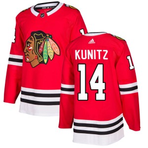 Chris Kunitz Men's Adidas Chicago Blackhawks Authentic Red Home Jersey