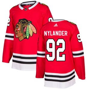 Alexander Nylander Men's Adidas Chicago Blackhawks Authentic Red Home Jersey