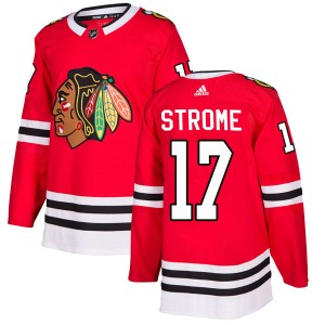 Dylan Strome Men's Adidas Chicago Blackhawks Authentic Red Home Jersey