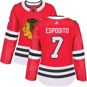 Phil Esposito Women's Adidas Chicago Blackhawks Authentic Red Home Jersey