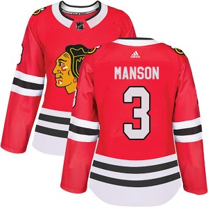 Dave Manson Women's Adidas Chicago Blackhawks Authentic Red Home Jersey