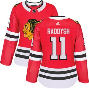 Taylor Raddysh Women's Adidas Chicago Blackhawks Authentic Red Home Jersey