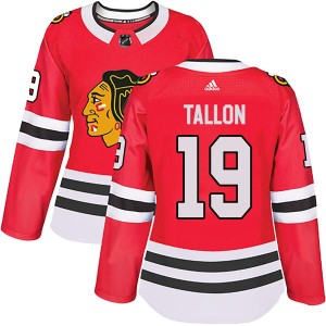 Dale Tallon Women's Adidas Chicago Blackhawks Authentic Red Home Jersey