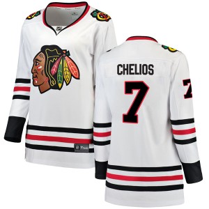 Chris Chelios Women's Fanatics Branded Chicago Blackhawks Breakaway White Away Jersey