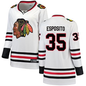 Tony Esposito Women's Fanatics Branded Chicago Blackhawks Breakaway White Away Jersey