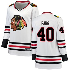 Darren Pang Women's Fanatics Branded Chicago Blackhawks Breakaway White Away Jersey