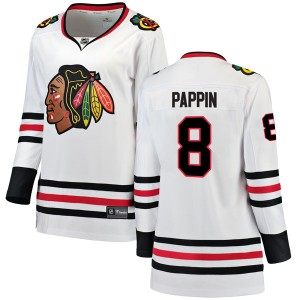 Jim Pappin Women's Fanatics Branded Chicago Blackhawks Breakaway White Away Jersey