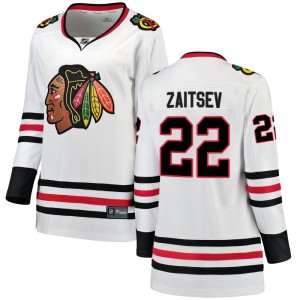 Nikita Zaitsev Women's Fanatics Branded Chicago Blackhawks Breakaway White Away Jersey