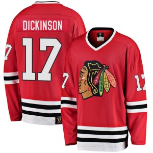 Jason Dickinson Youth Fanatics Branded Chicago Blackhawks Premier Red Breakaway Heritage Jersey