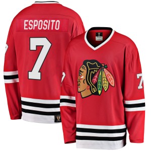 Phil Esposito Youth Fanatics Branded Chicago Blackhawks Premier Red Breakaway Heritage Jersey