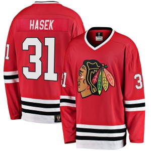 Dominik Hasek Youth Fanatics Branded Chicago Blackhawks Premier Red Breakaway Heritage Jersey