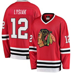 Tom Lysiak Youth Fanatics Branded Chicago Blackhawks Premier Red Breakaway Heritage Jersey