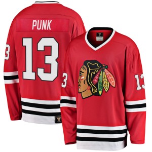 CM Punk Youth Fanatics Branded Chicago Blackhawks Premier Red Breakaway Heritage Jersey