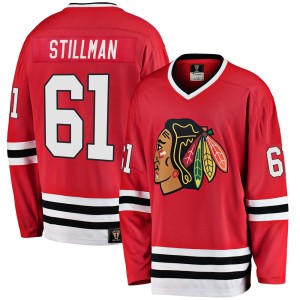 Riley Stillman Youth Fanatics Branded Chicago Blackhawks Premier Red Breakaway Heritage Jersey