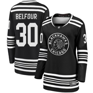 ED Belfour Women's Fanatics Branded Chicago Blackhawks Premier Black Breakaway Alternate 2019/20 Jersey