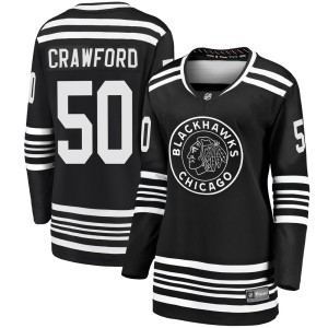 Corey Crawford Women's Fanatics Branded Chicago Blackhawks Premier Black Breakaway Alternate 2019/20 Jersey