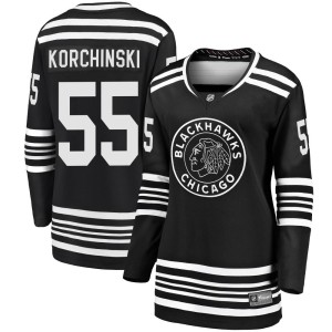 Kevin Korchinski Women's Fanatics Branded Chicago Blackhawks Premier Black Breakaway Alternate 2019/20 Jersey