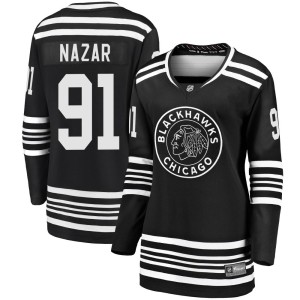 Frank Nazar Women's Fanatics Branded Chicago Blackhawks Premier Black Breakaway Alternate 2019/20 Jersey