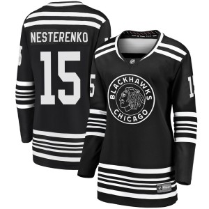 Eric Nesterenko Women's Fanatics Branded Chicago Blackhawks Premier Black Breakaway Alternate 2019/20 Jersey