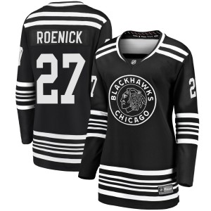 Jeremy Roenick Women's Fanatics Branded Chicago Blackhawks Premier Black Breakaway Alternate 2019/20 Jersey