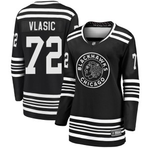 Alex Vlasic Women's Fanatics Branded Chicago Blackhawks Premier Black Breakaway Alternate 2019/20 Jersey