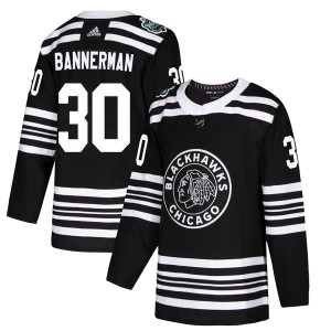 Murray Bannerman Youth Adidas Chicago Blackhawks Authentic Black 2019 Winter Classic Jersey
