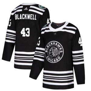 Colin Blackwell Youth Adidas Chicago Blackhawks Authentic Black 2019 Winter Classic Jersey