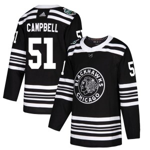 Brian Campbell Youth Adidas Chicago Blackhawks Authentic Black 2019 Winter Classic Jersey