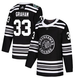 Dirk Graham Youth Adidas Chicago Blackhawks Authentic Black 2019 Winter Classic Jersey