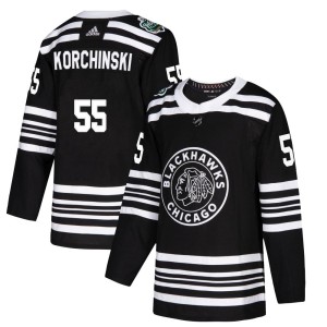 Kevin Korchinski Youth Adidas Chicago Blackhawks Authentic Black 2019 Winter Classic Jersey