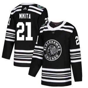 Stan Mikita Youth Adidas Chicago Blackhawks Authentic Black 2019 Winter Classic Jersey