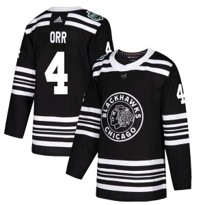 Bobby Orr Youth Adidas Chicago Blackhawks Authentic Black 2019 Winter Classic Jersey