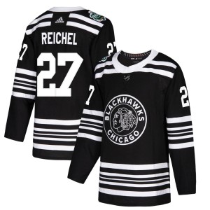 Lukas Reichel Youth Adidas Chicago Blackhawks Authentic Black 2019 Winter Classic Jersey