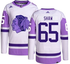 Andrew Shaw Men's Adidas Chicago Blackhawks Authentic Hockey Fights Cancer Jersey