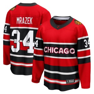 Petr Mrazek Men's Fanatics Branded Chicago Blackhawks Breakaway Red Special Edition 2.0 Jersey