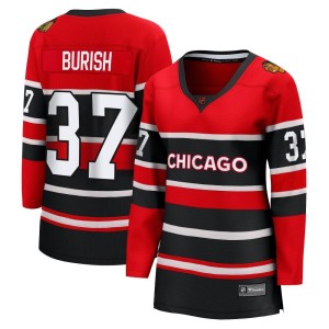 Adam Burish Women's Fanatics Branded Chicago Blackhawks Breakaway Red Special Edition 2.0 Jersey