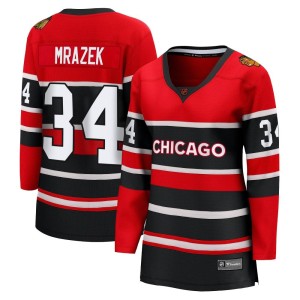 Petr Mrazek Women's Fanatics Branded Chicago Blackhawks Breakaway Red Special Edition 2.0 Jersey